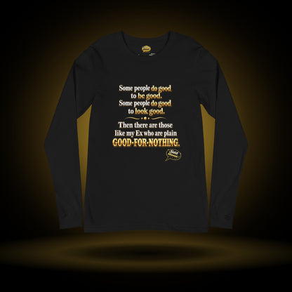 Good-for-Nothing long sleeve, black, with a gold glow