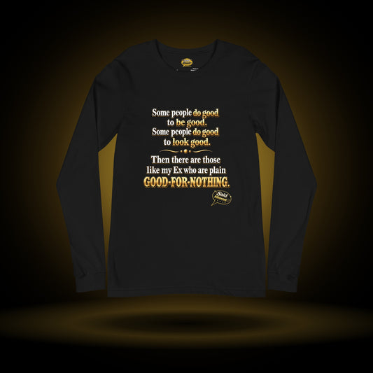 Good-for-Nothing long sleeve, black, with a gold glow